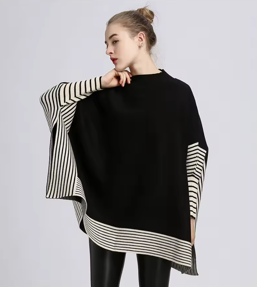 Flowy Sleeve Sweater – Elegant and Versatile for Cold Seasons