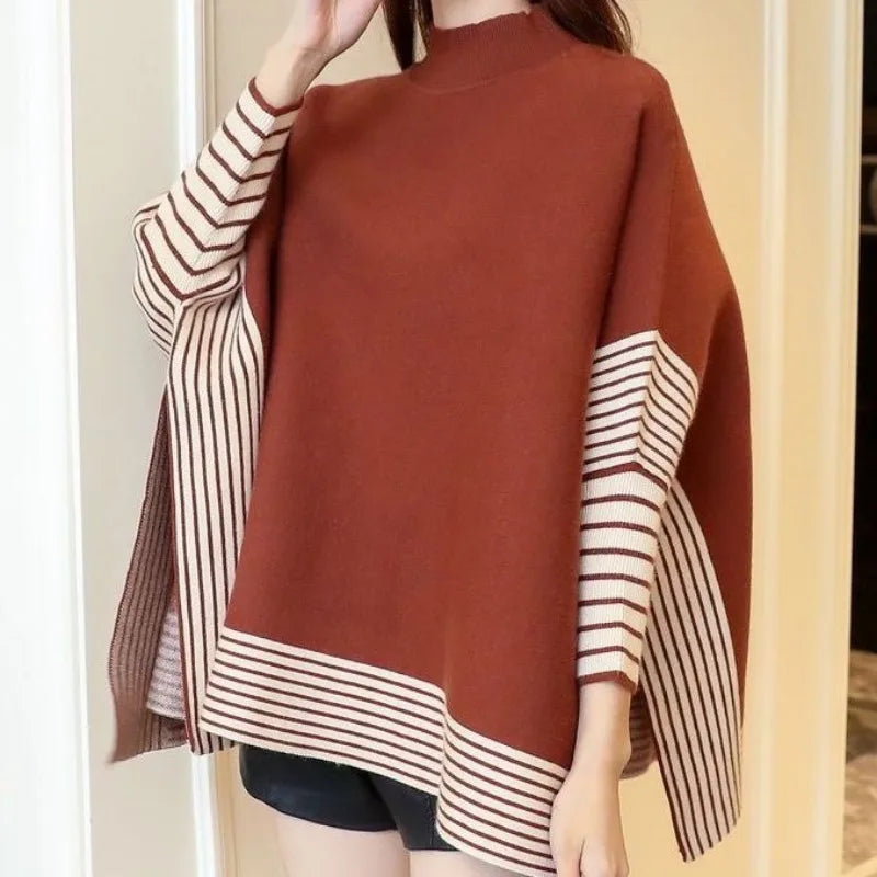 Flowy Sleeve Sweater – Elegant and Versatile for Cold Seasons